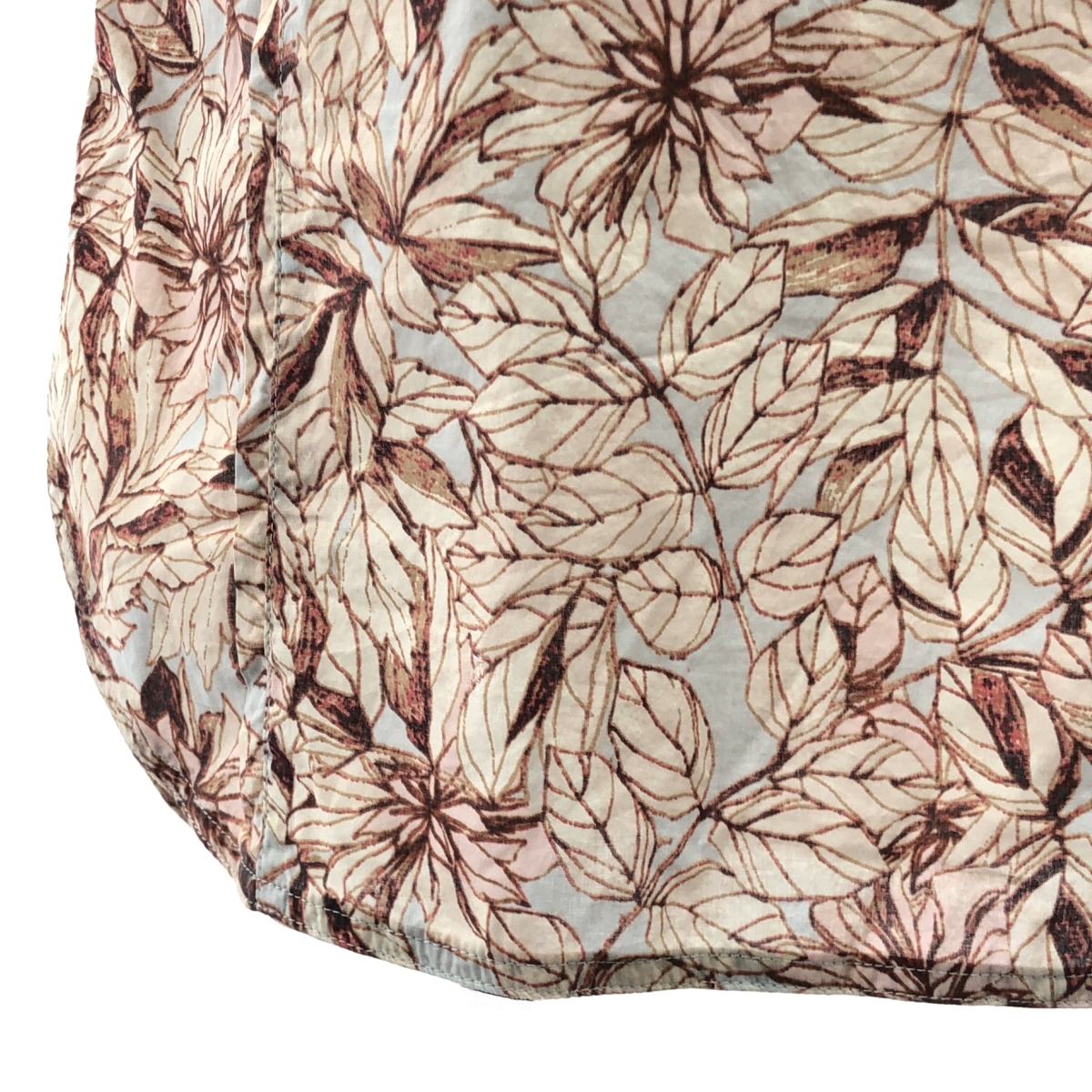 その他 コットン 総柄 ベルテッド シャツ ワンピース