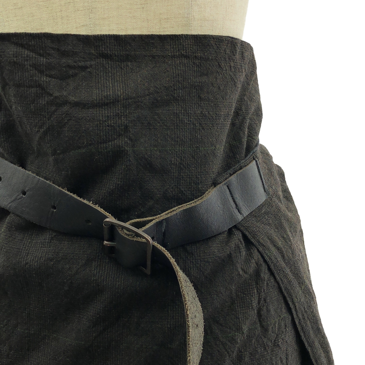 Paul Harnden / ポールハーデン Belt Skirt / レザーベルト ラップ ロングスカート