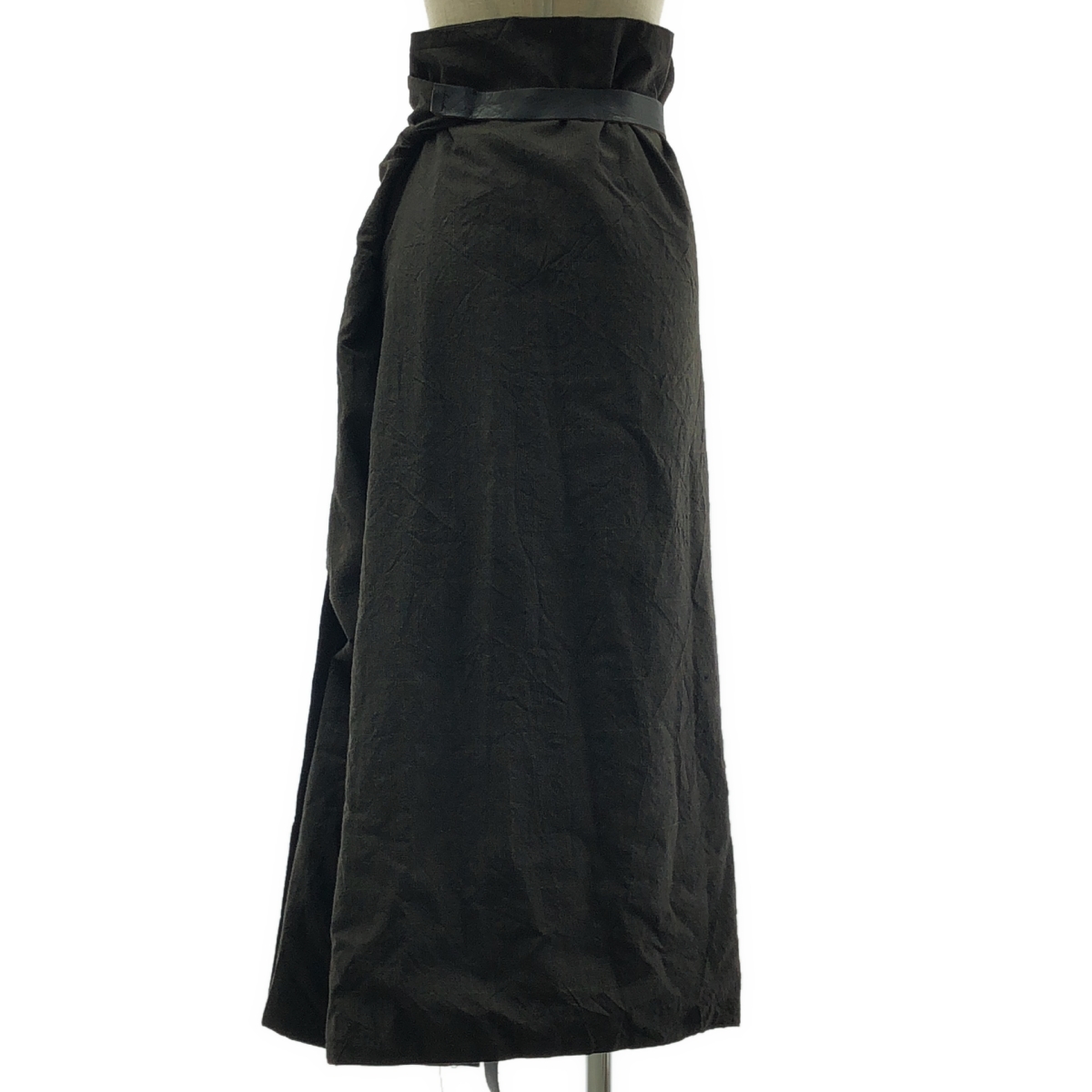 Paul Harnden / ポールハーデン Belt Skirt / レザーベルト ラップ ロングスカート