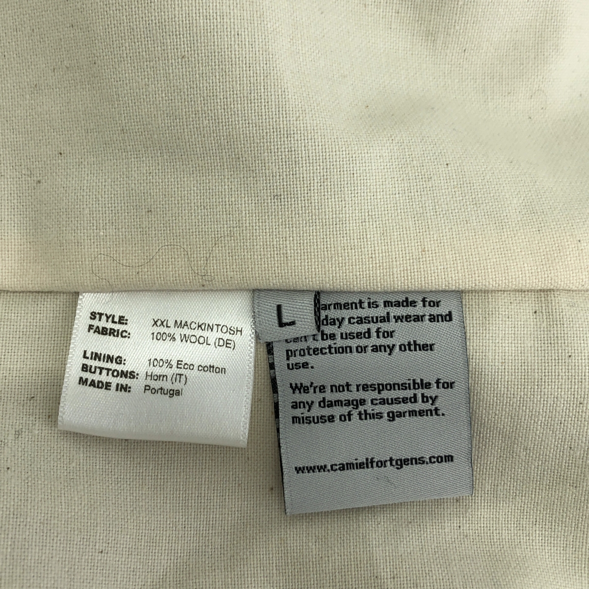 CAMIEL FORTGENS / カミエルフォートへンス XXL MACKINTOSH オーバーサイズ ウール マッキントッシュ ジャケット