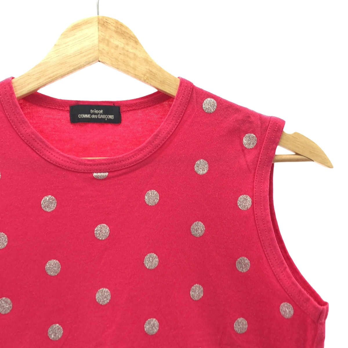 tricot COMME des GARCONS / トリココムデギャルソン コットン ドット プリント タンクトップ