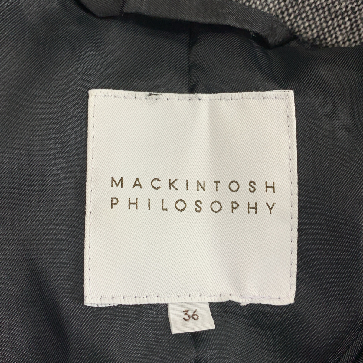 MACKINTOSH PHILOSOPHY / マッキントッシュフィロソフィー ダブルブレスト ロゴボタン ダウンコート / ファー着脱可