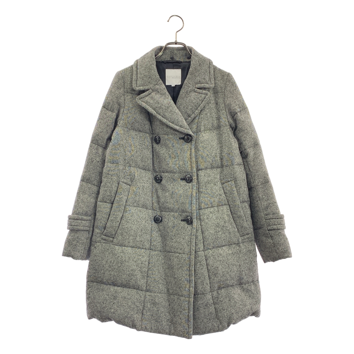 MACKINTOSH PHILOSOPHY / マッキントッシュフィロソフィー ダブルブレスト ロゴボタン ダウンコート / ファー着脱可