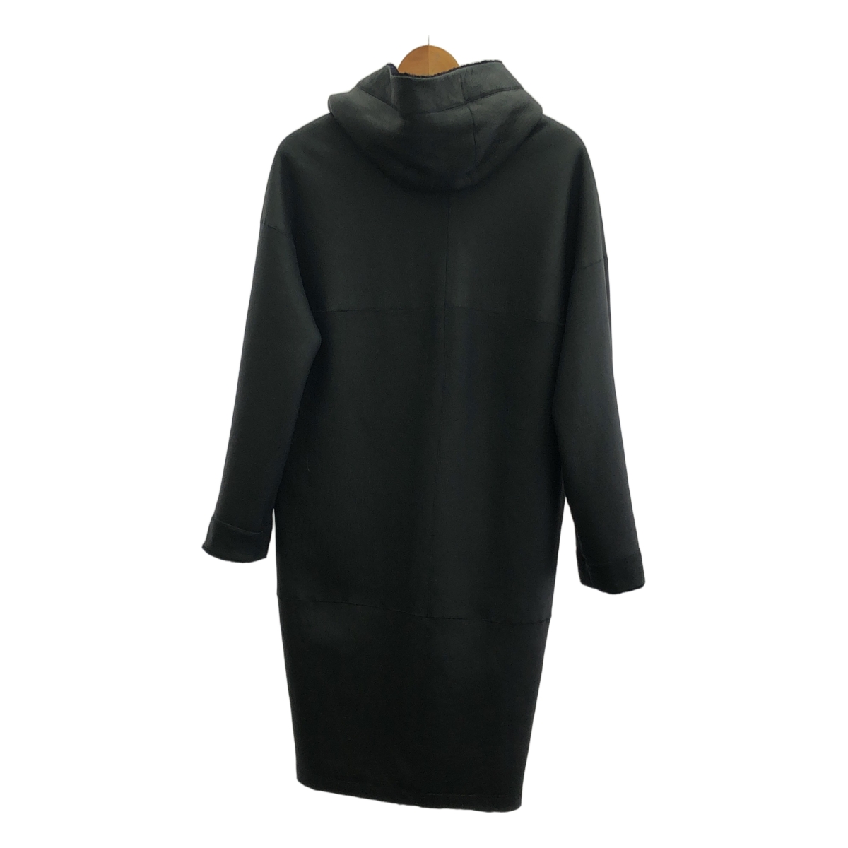 32PARADIS / トラントドゥパラディ リバーシブル ノーカラー フーデッド ムートンコート