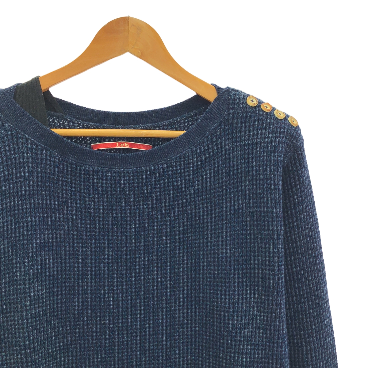 その他 ショルダーボタン インディゴ サーマル カットソー