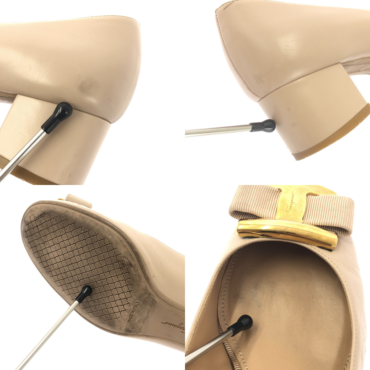 Salvatore Ferragamo / サルヴァトーレフェラガモ リボンプレート レザー パンプス