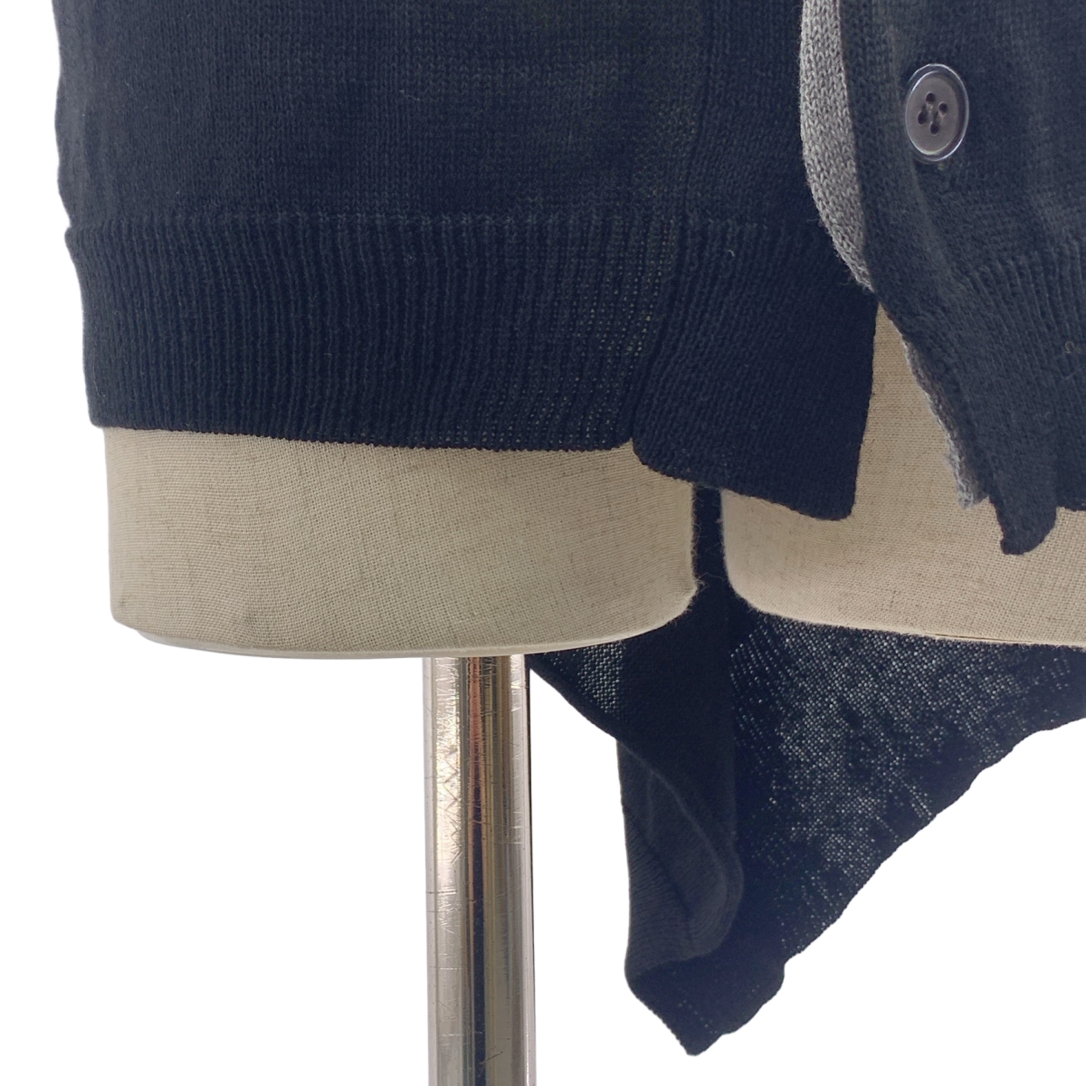 Y's / ワイズヨウジヤマモト 変形 レイヤード ニット カーディガン