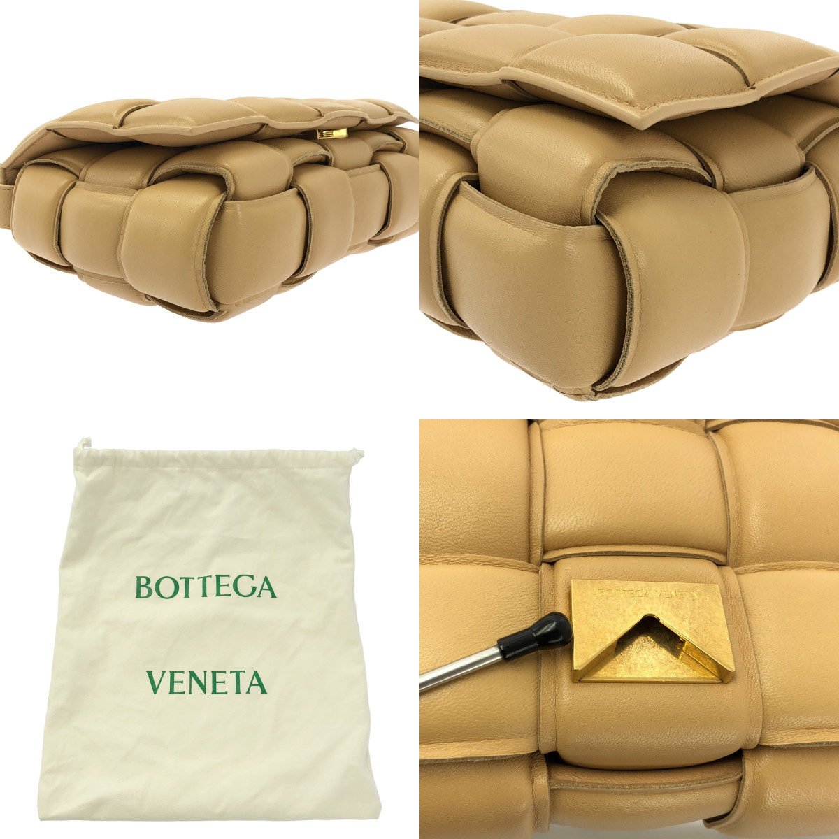 BOTTEGA VENETA / ボッテガヴェネタ マキシイントレチャート パデットカセット レザー ショルダーバッグ