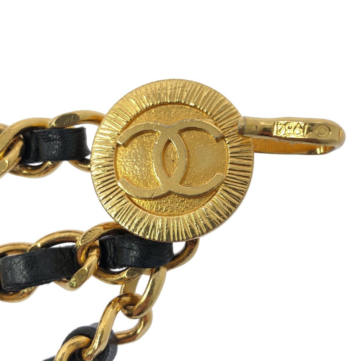 CHANEL / シャネル CHAIN & LEATHER BELT / ココマーク 3連 レザー チェーン ベルト