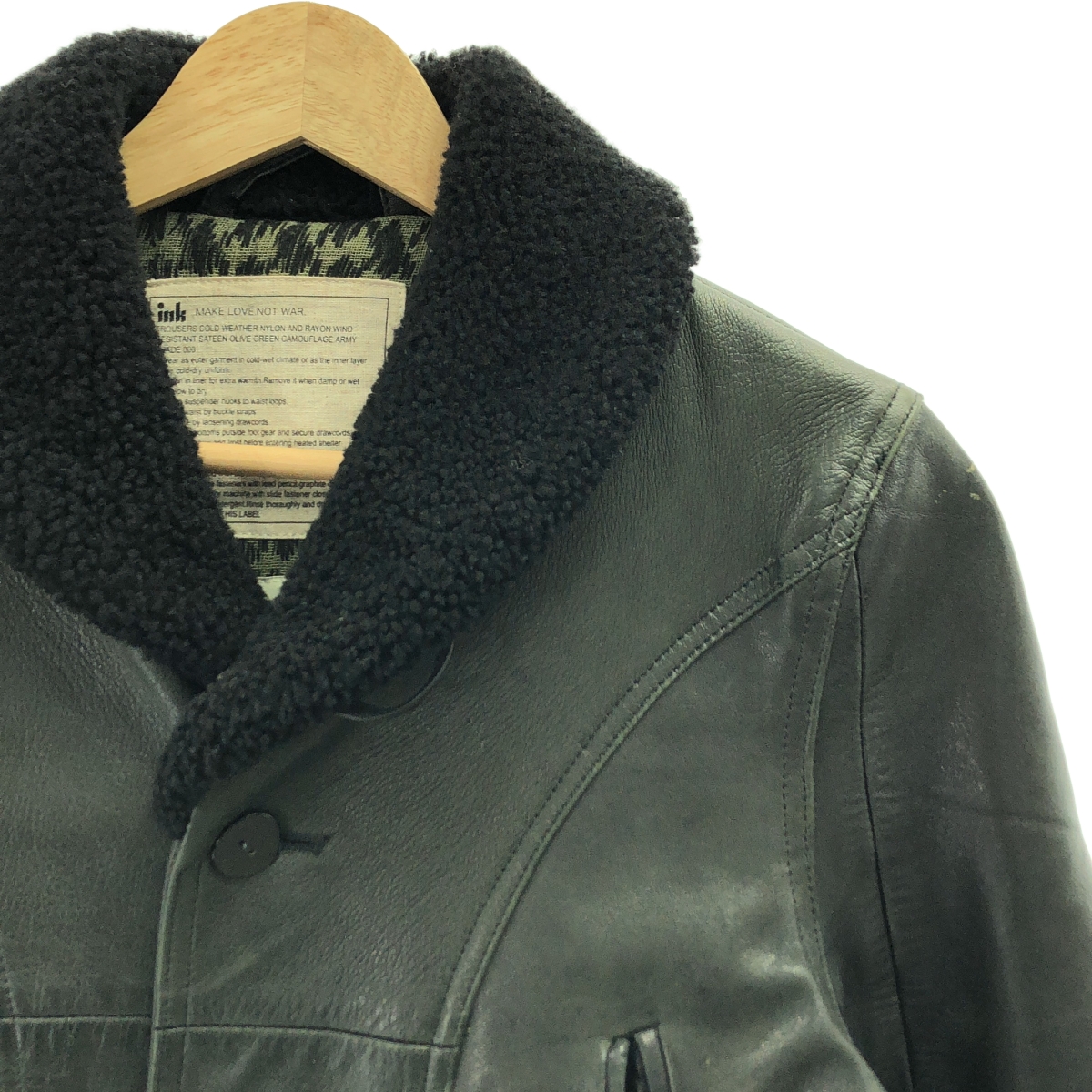 その他 ボア ショールカラー レザージャケット