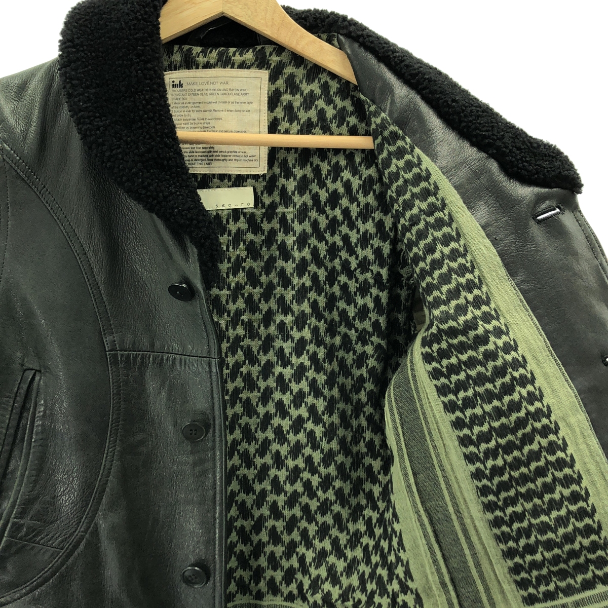 その他 ボア ショールカラー レザージャケット