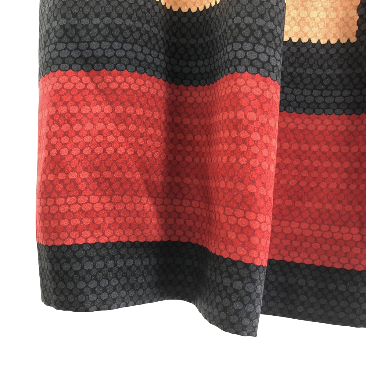 Max Mara / マックスマーラ シルク 総柄 タック スカート