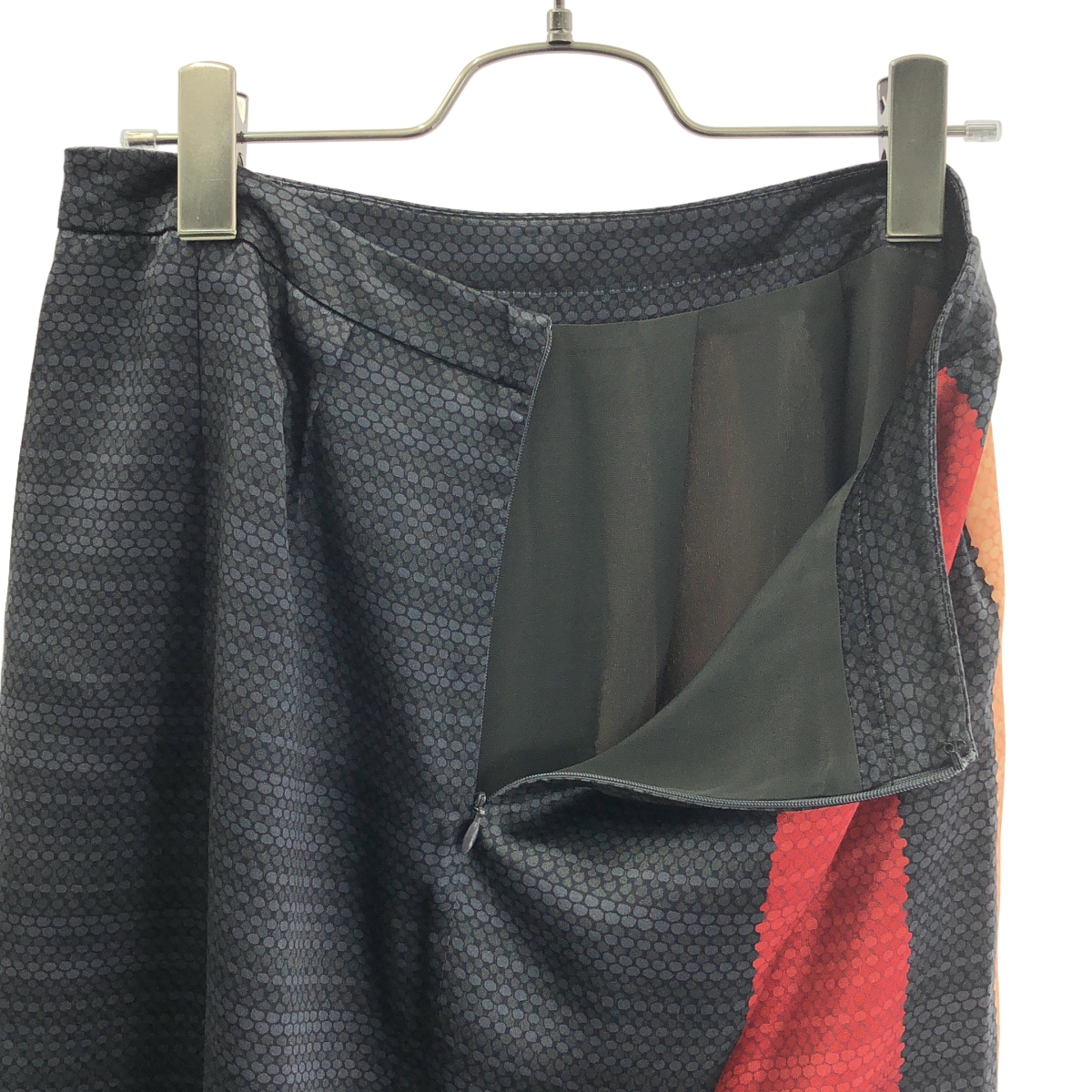 Max Mara / マックスマーラ シルク 総柄 タック スカート