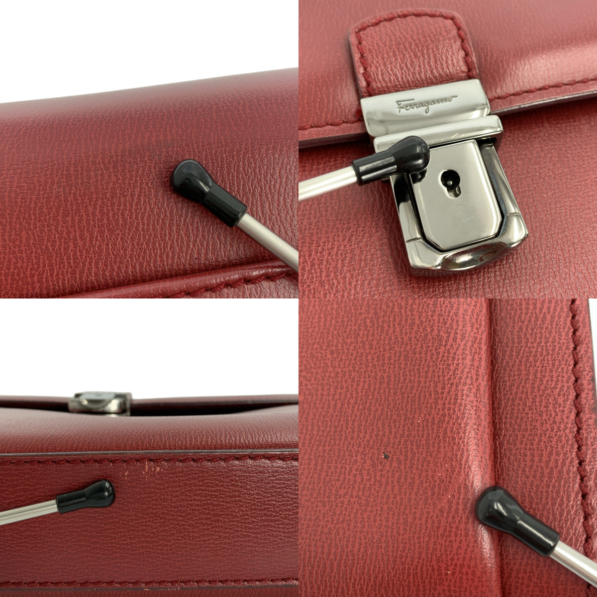 FERRAGAMO / フェラガモ レザー フラップ ショルダーバッグ