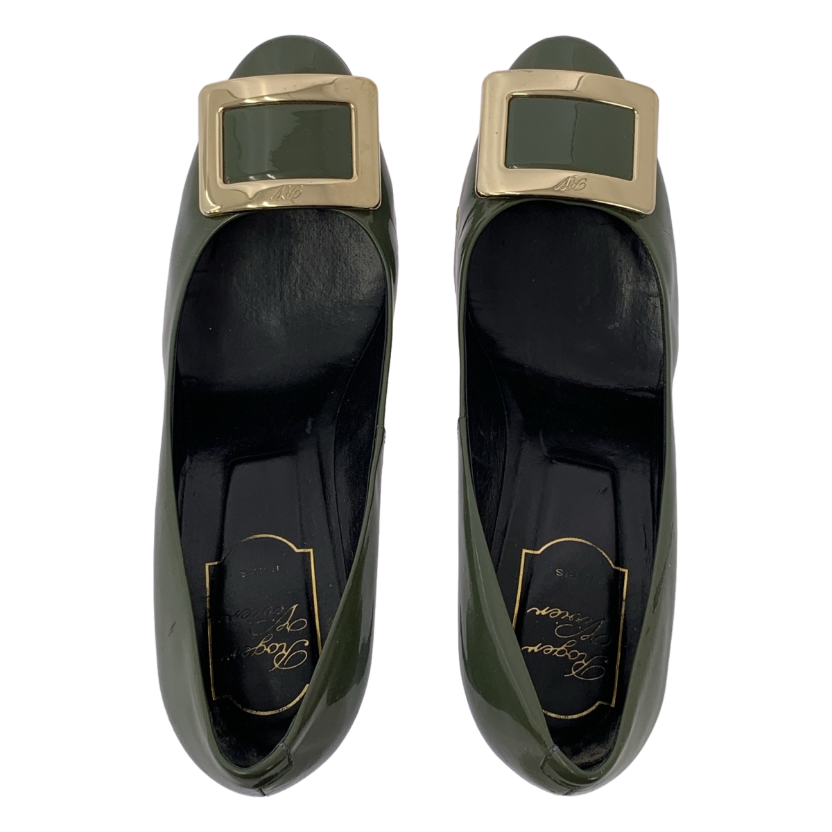 Roger Vivier / ロジェ・ヴィヴィエ パテントレザー ロゴ ヒール パンプス