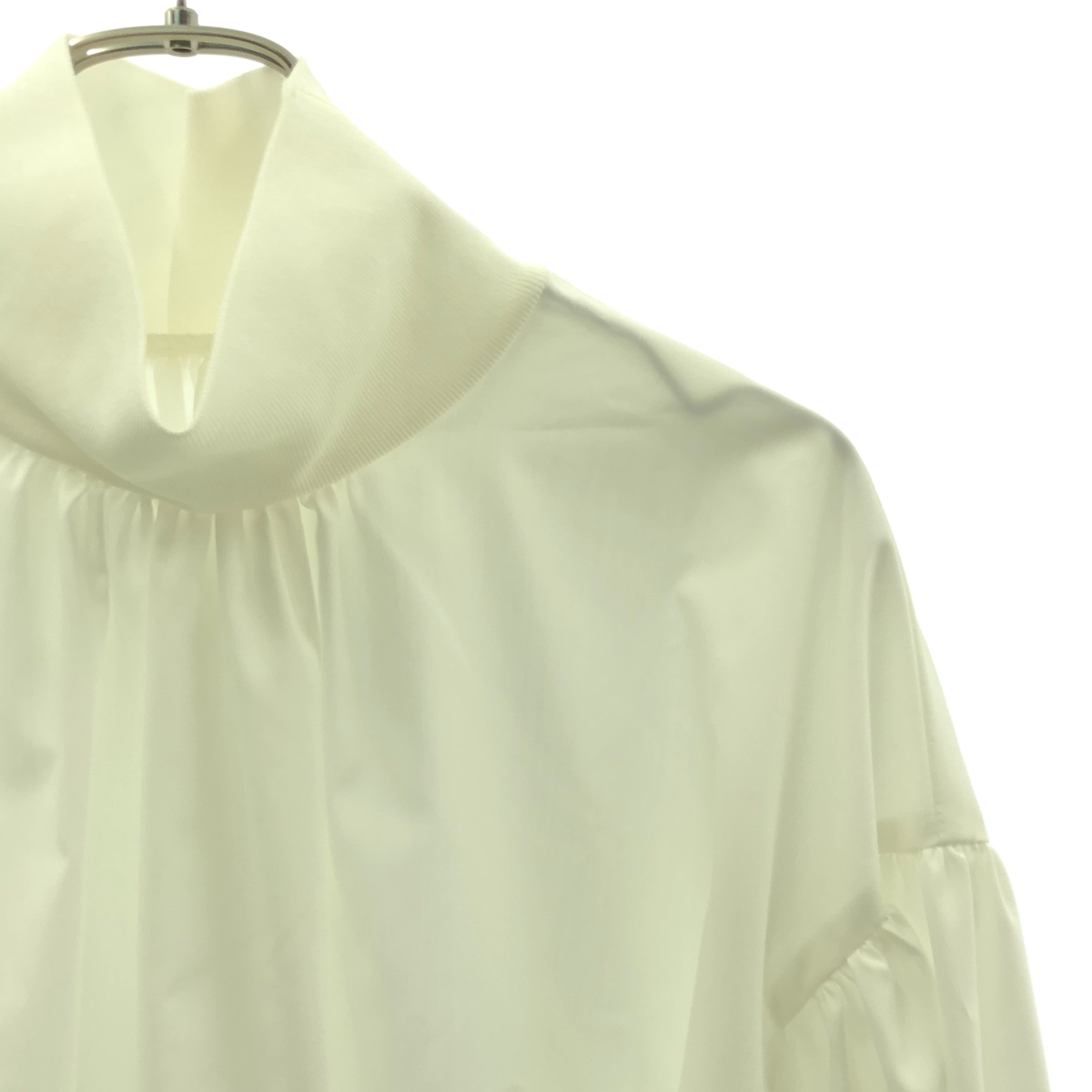 LE PHIL / ルフィル リブニット ギャザー ブラウス シャツ