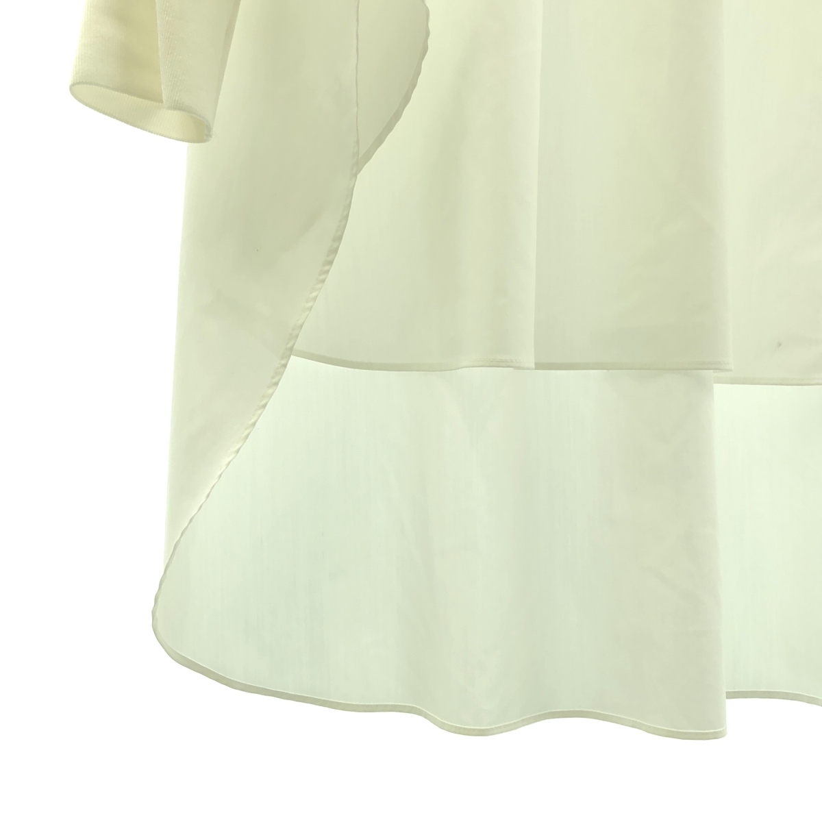 LE PHIL / ルフィル リブニット ギャザー ブラウス シャツ