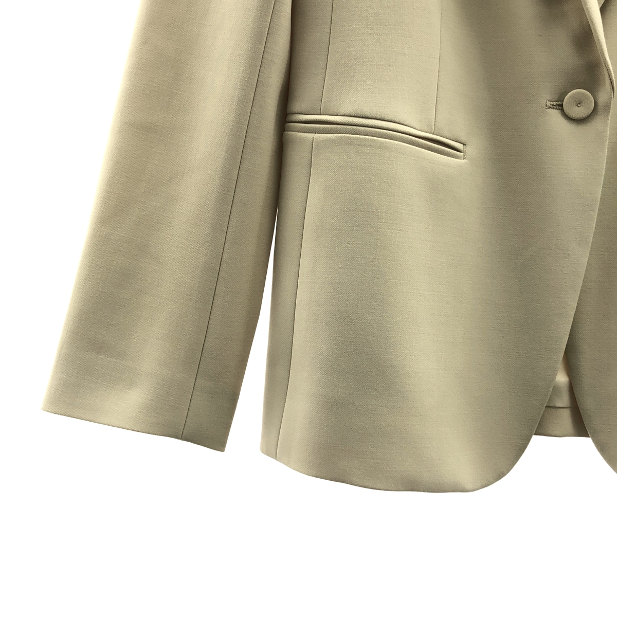 BEIGE， / ベイジ VILLAZ / セットアップ シングルブレスト ジャケット 総裏地 / 異素材 切替 スラックス パンツ