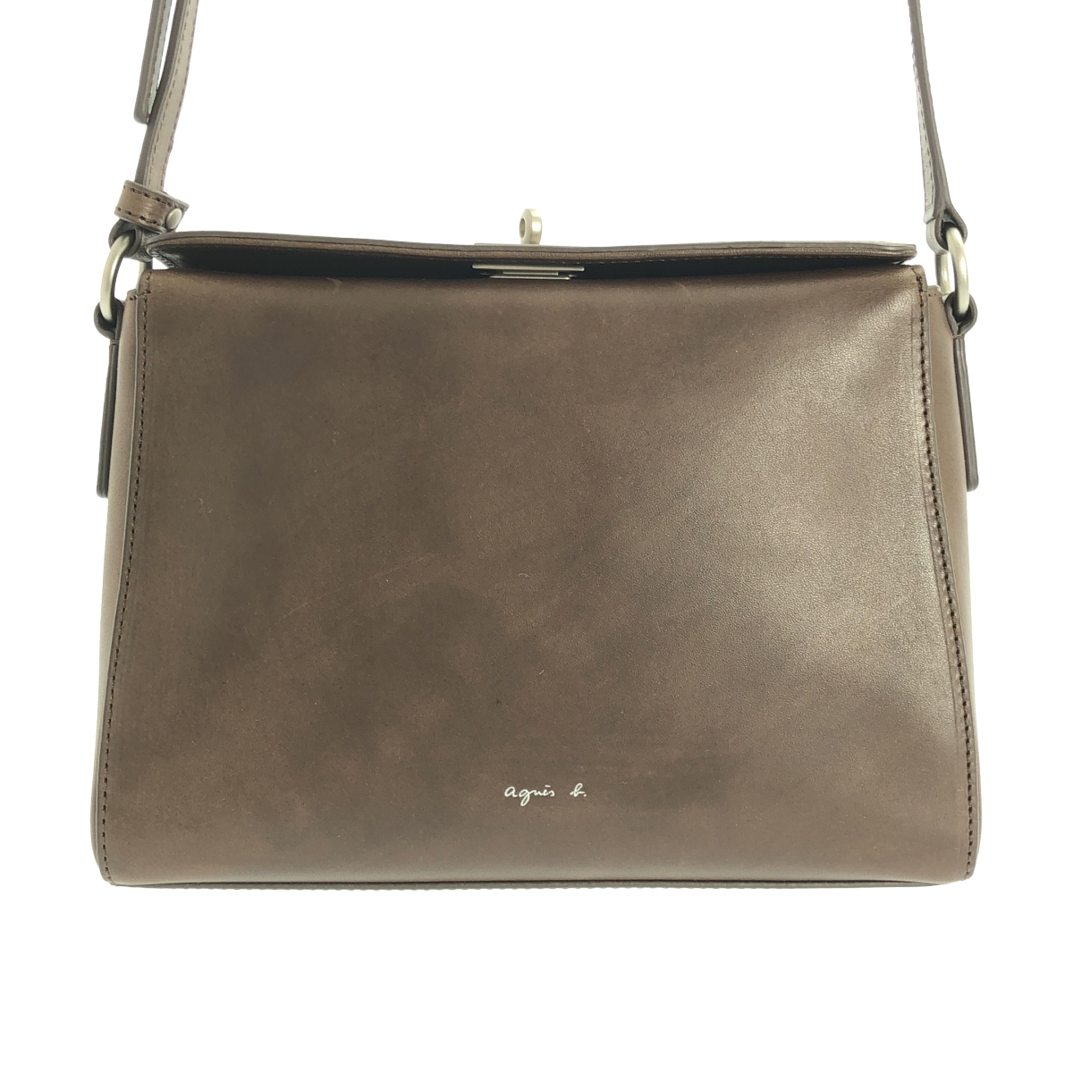 Agnes b. / アニエスベー レザー ターンロック ショルダーバッグ