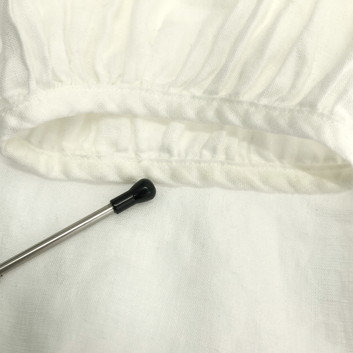 Vlas Blomme / ヴラスブラム リネン フリルカラー ギャザーボリュームスリーブ シャツ ブラウス