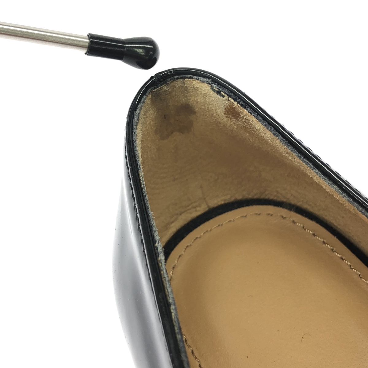 Salvatore Ferragamo / サルヴァトーレフェラガモ パテントレザー ロゴ フラットパンプス シューズ