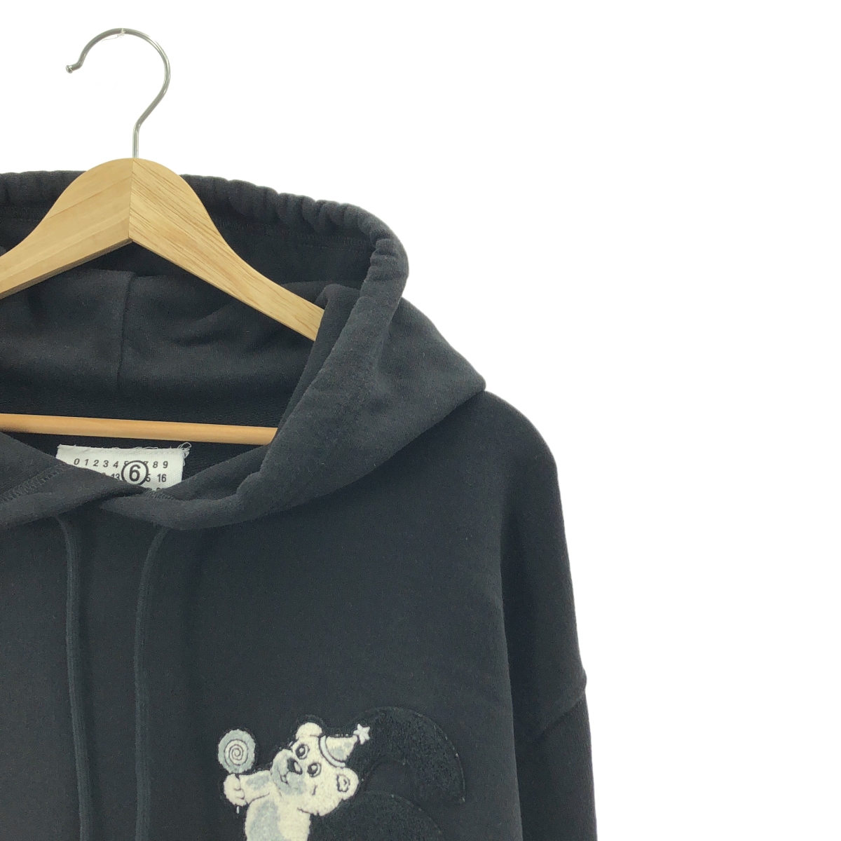 MM6 Maison Margiela / エムエムシックスメゾンマルジェラ Circus Bear＆ロゴ ワッペン オーバーサイズフィット プルオーバーパーカー / ユニセックス
