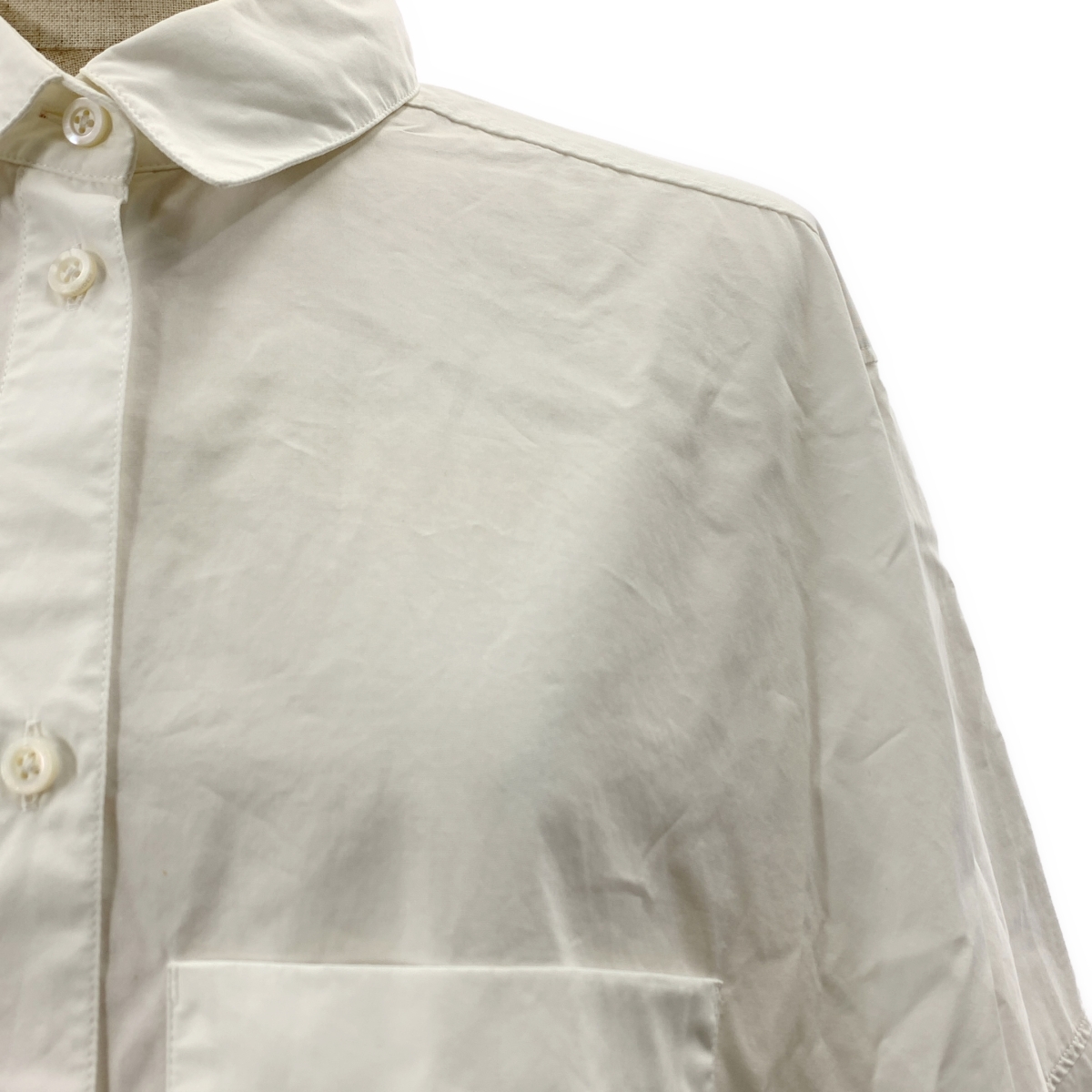 JIL SANDER / ジルサンダー コットン エンブロイダリーワンポイントロゴ ポケット付き オーバー シャツ ワンピース