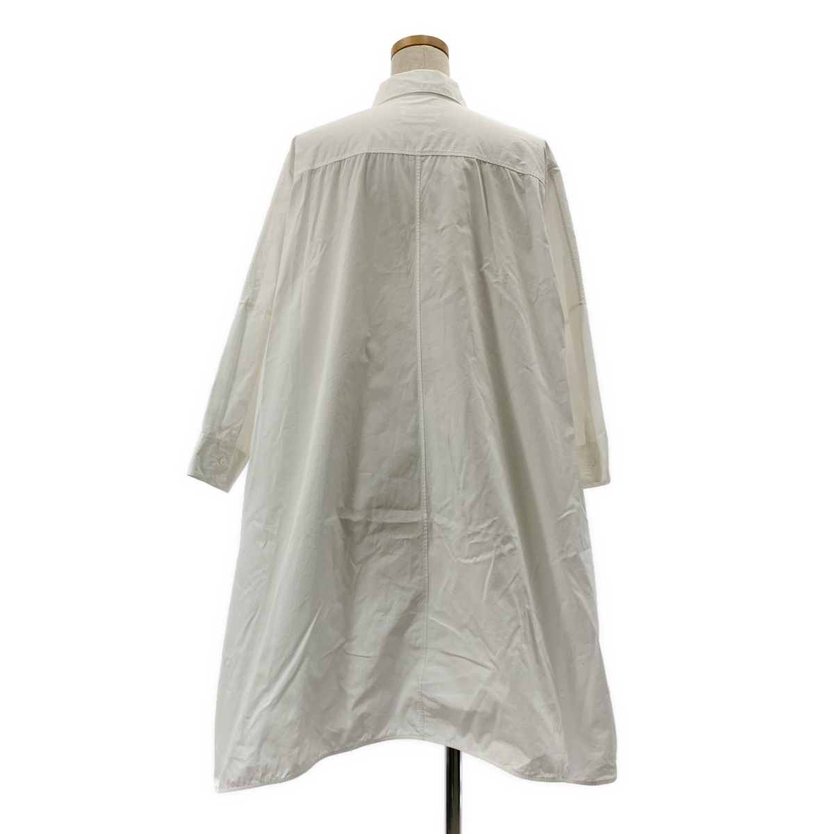 JIL SANDER / ジルサンダー コットン エンブロイダリーワンポイントロゴ ポケット付き オーバー シャツ ワンピース