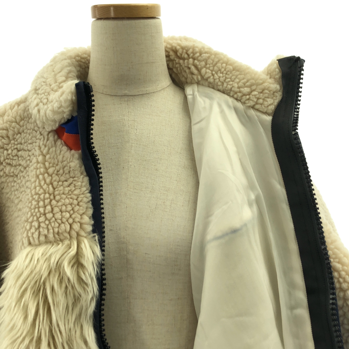 sacai / サカイ Faux Shearling × Faux Fur Blouson / ファー ドッキング ボア オーバー ジャケット ブルゾン / 総裏地