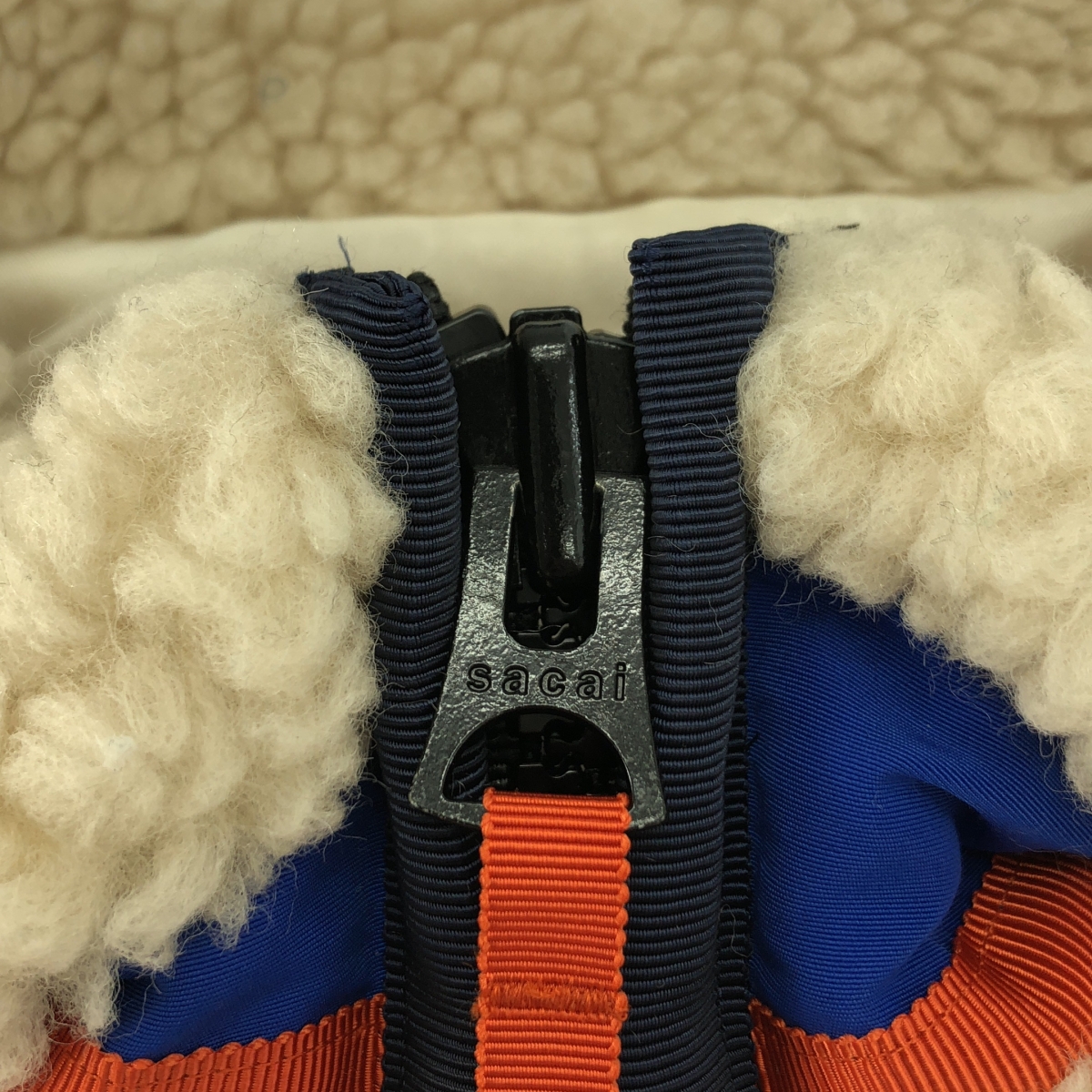 sacai / サカイ Faux Shearling × Faux Fur Blouson / ファー ドッキング ボア オーバー ジャケット ブルゾン / 総裏地