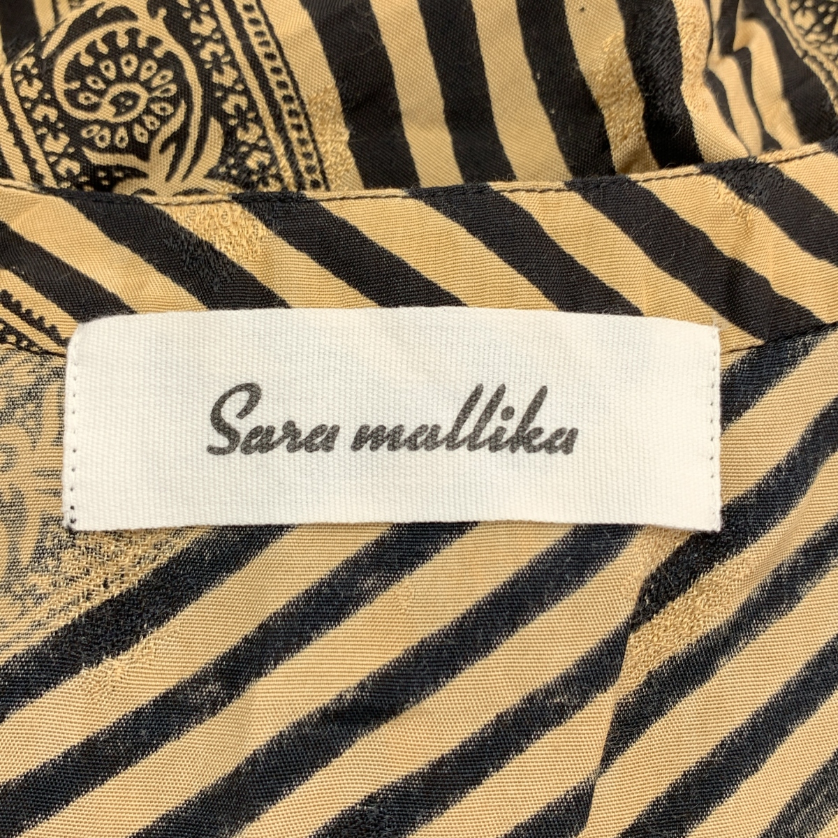 sara mallika / サラマリカ ストライプ プリント カフタン ジャンプスーツ オールインワンパンツ