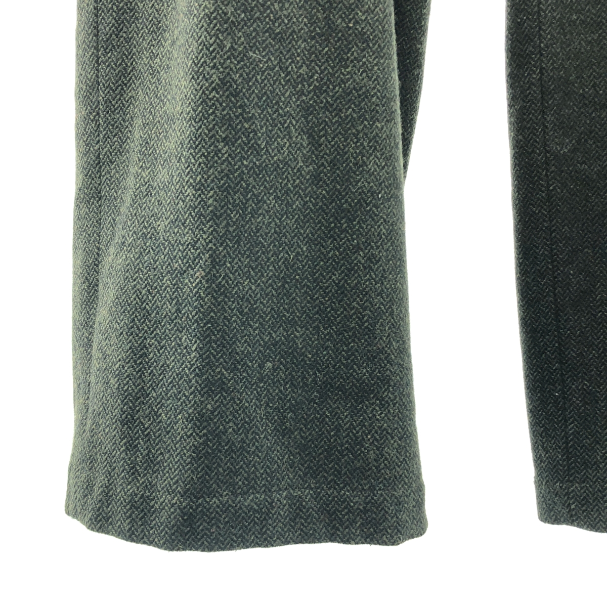 その他 ウール ヘリンボーン ベルテッド タック パンツ / 裏地付き