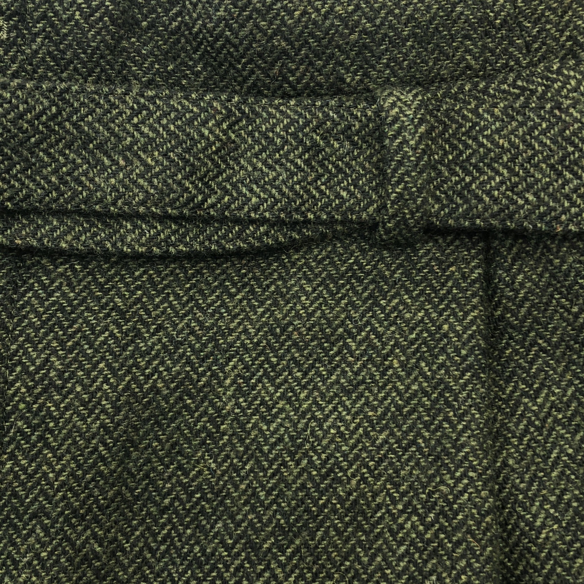 その他 ウール ヘリンボーン ベルテッド タック パンツ / 裏地付き