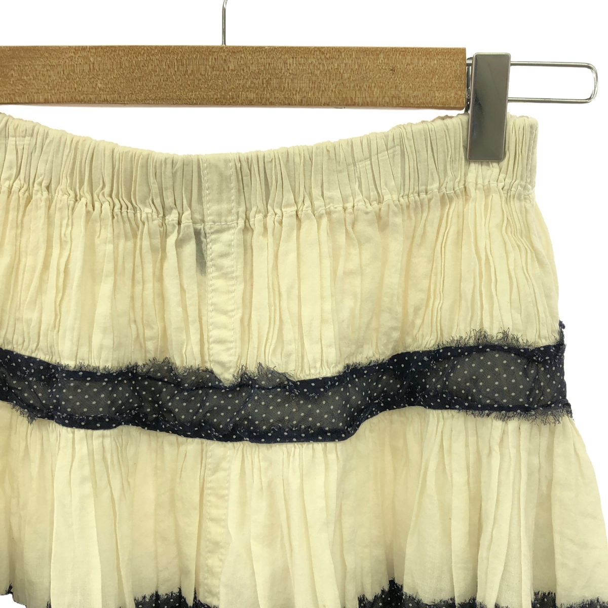 tricot COMME des GARCONS / トリココムデギャルソン カットオフ ドット ボーダー ギャザースカート