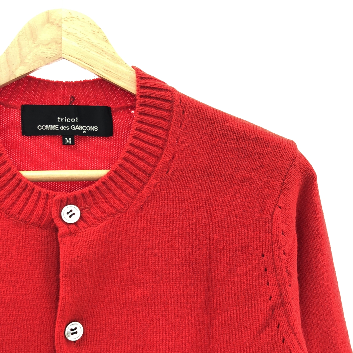 tricot COMME des GARCONS / トリココムデギャルソン ウール カシミヤ クルーネックカーディガン