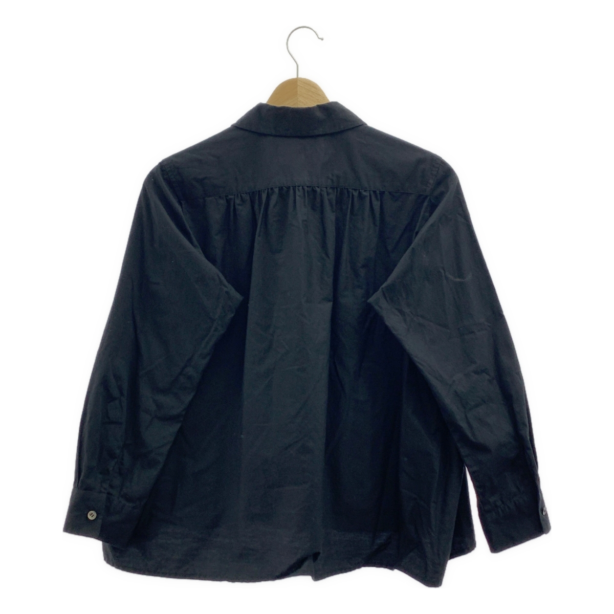 tricot COMME des GARCONS / トリココムデギャルソン ラウンドカラー ギャザー シャツ ブラウス