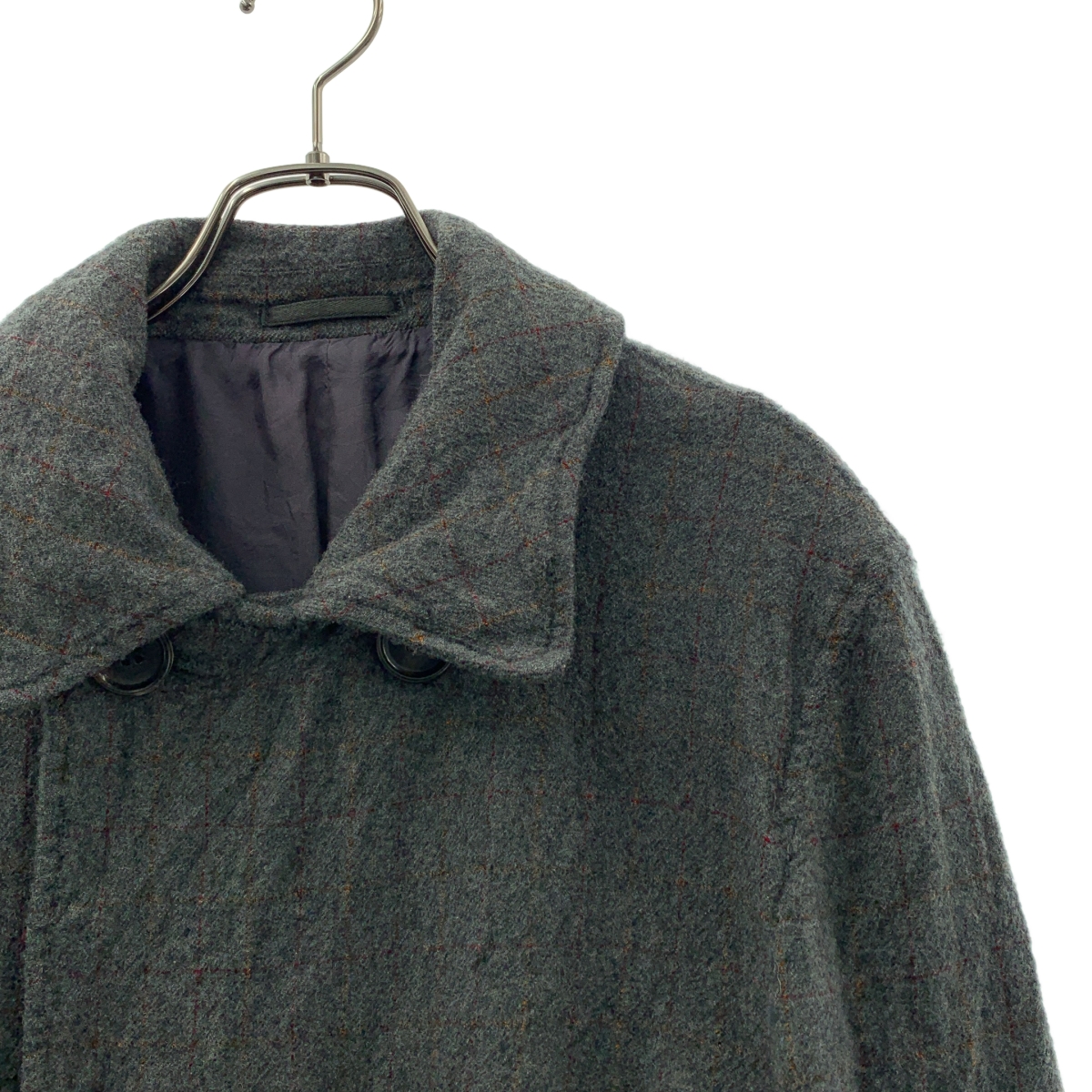 COMME des GARCONS HOMME / コムデギャルソンオム ウール縮絨 チェック ピーコート