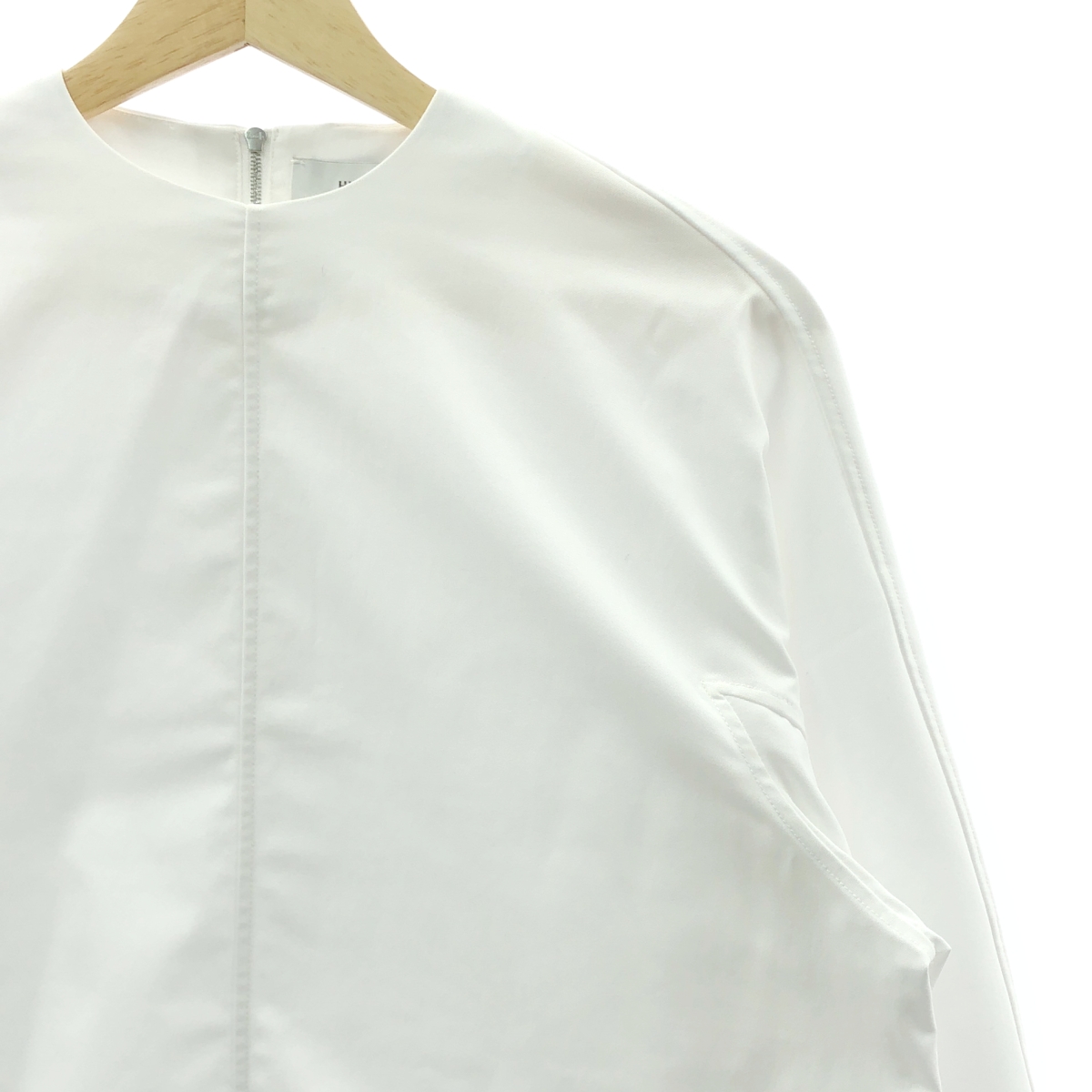 HYKE / ハイク TASLAN TWILL TOP / バックジップ スリット ブラウス