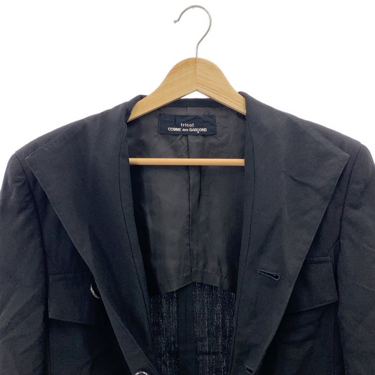 tricot COMME des GARCONS / トリココムデギャルソン バックアジャスター ダブルフラップポケット シングルジャケット