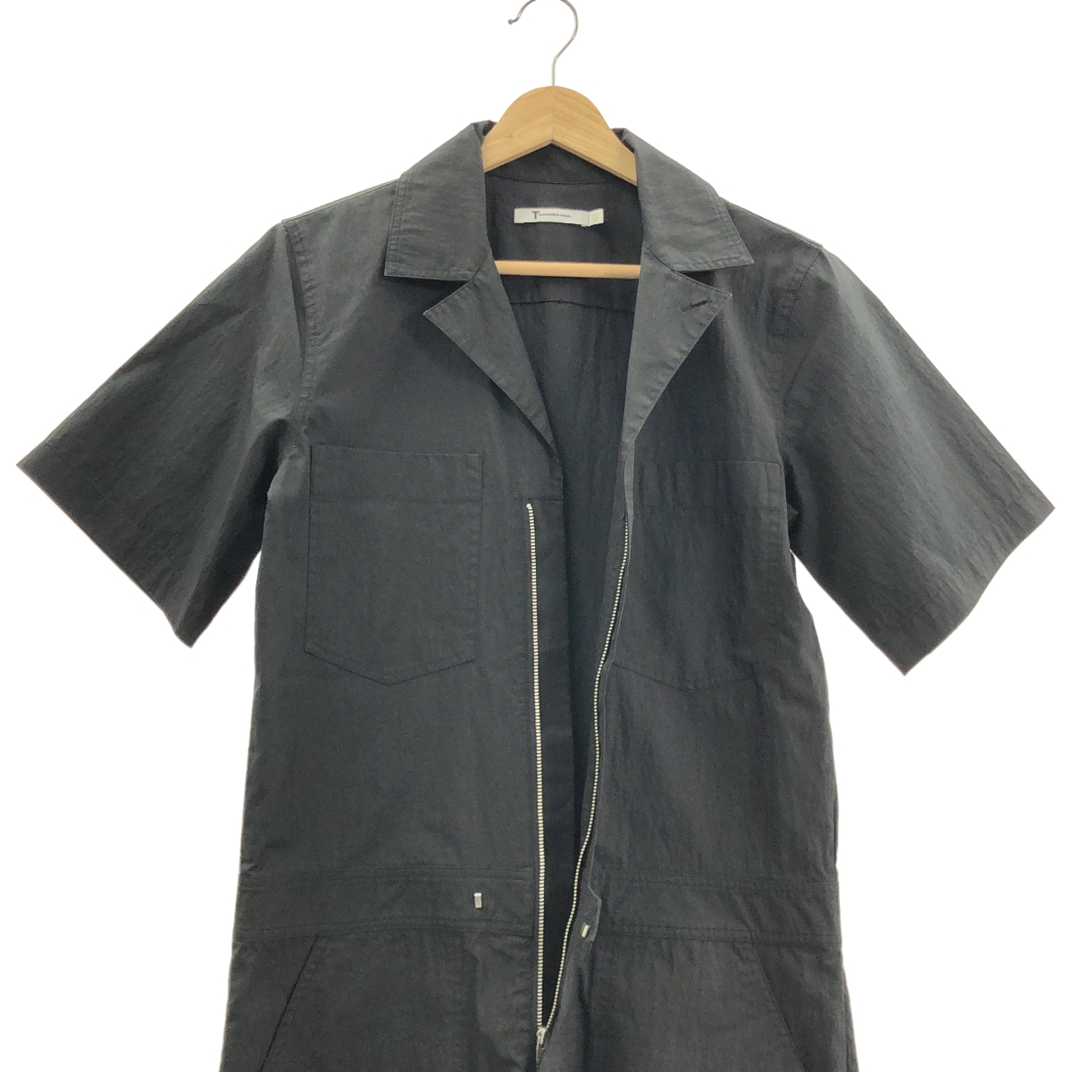 T by Alexander Wang / ティーバイアレキサンダーワン コットン ナイロン ジップアップ オールインワン