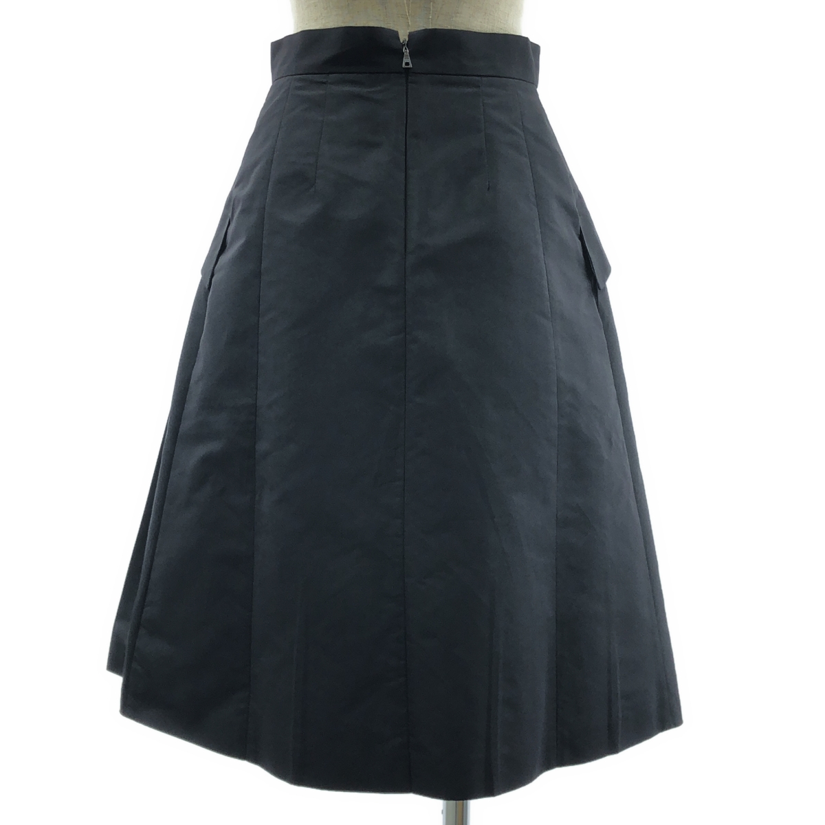 PRADA / プラダ サイドポケット タック フレア ロングスカート