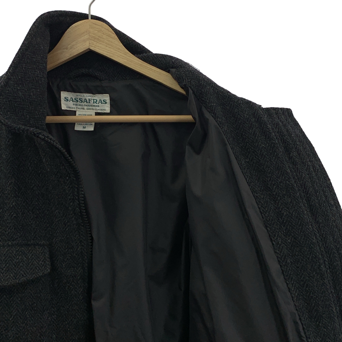 SASSAFRAS / ササフラス ARMOR JACKET ウール ヘリンボーン アーマージャケット