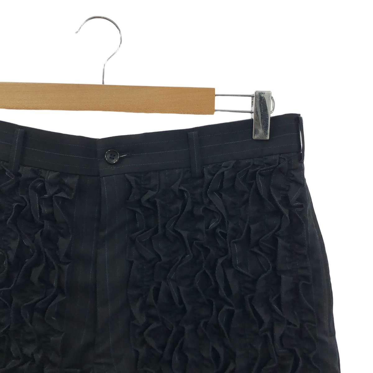 COMME des GARCONS HOMME PLUS / コムデギャルソンオムプリュス ピンストライプ フリル装飾 ショートパンツ ショーツ