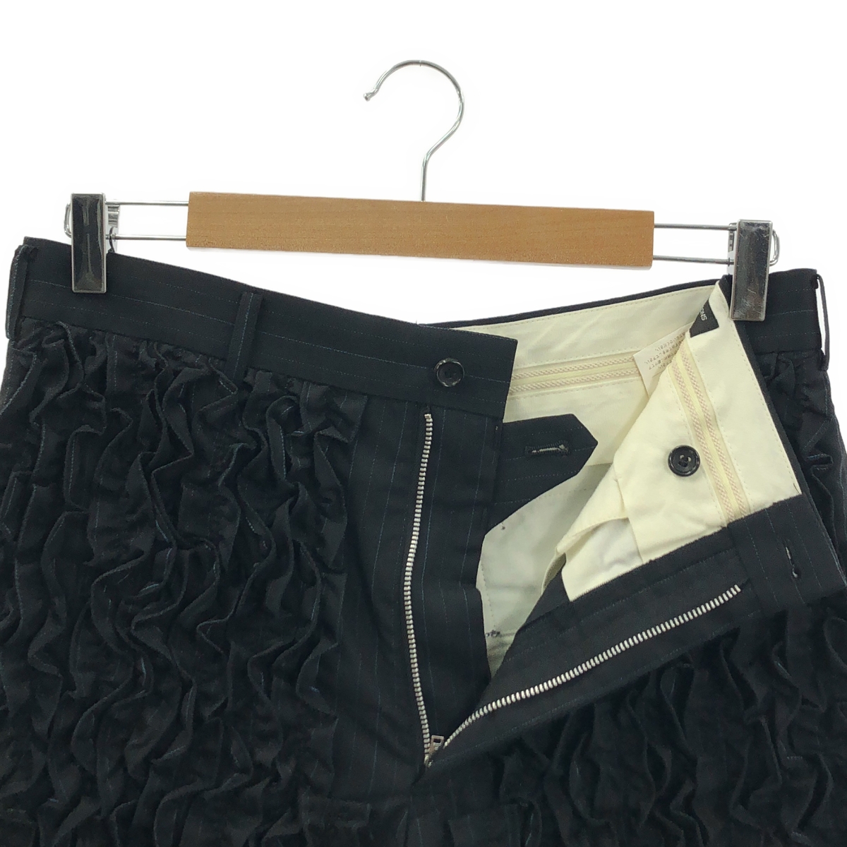 COMME des GARCONS HOMME PLUS / コムデギャルソンオムプリュス ピンストライプ フリル装飾 ショートパンツ ショーツ