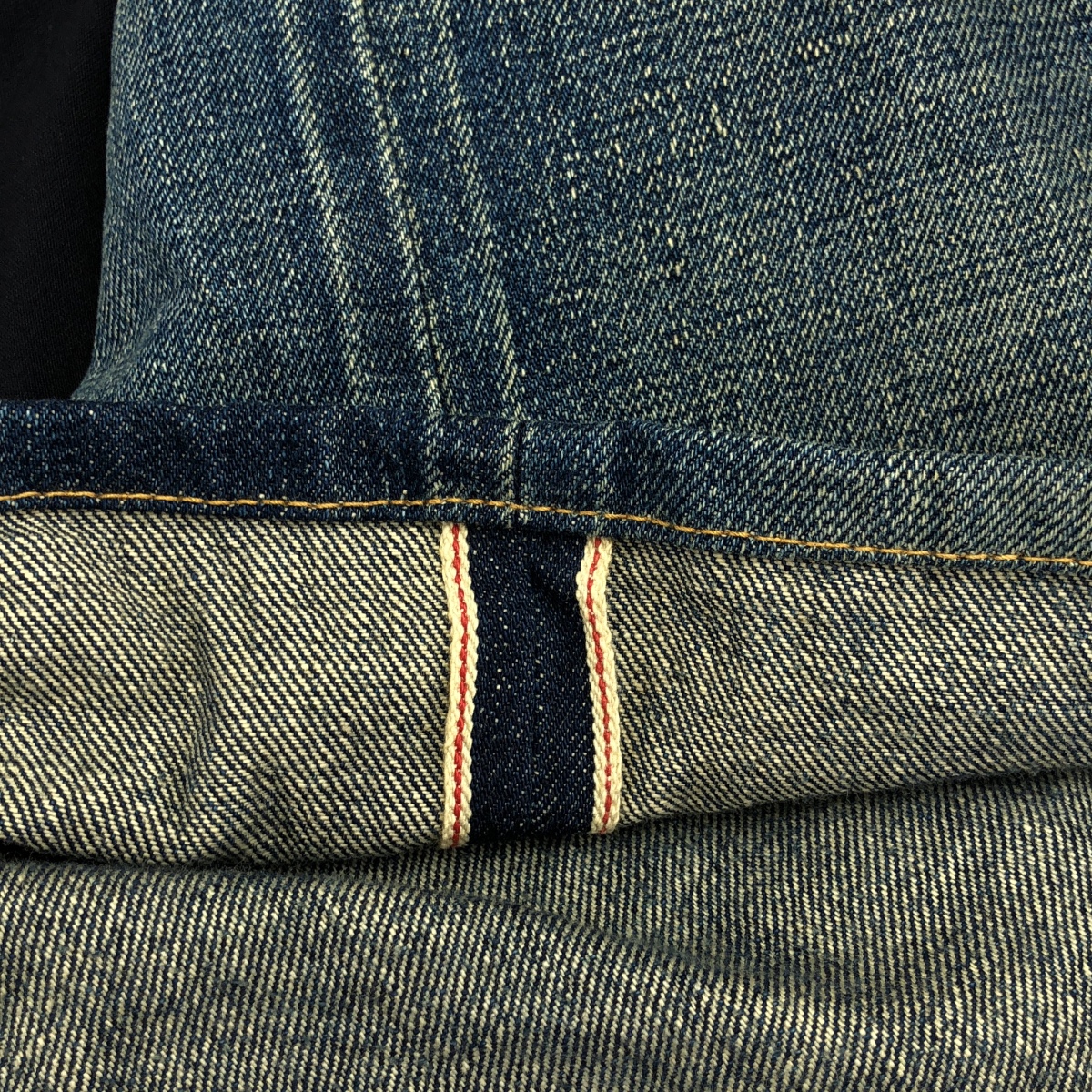 JUNYA WATANABE COMME des GARCONS / ジュンヤワタナベ 異素材 切替 再構築  バックドッキング レザーパッチ セルビッチ デニム スカート