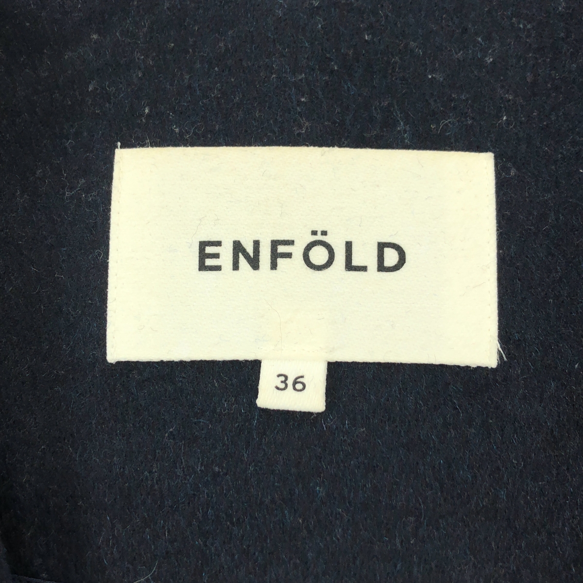 ENFOLD / エンフォルド ウールリバー ノーカラー コート