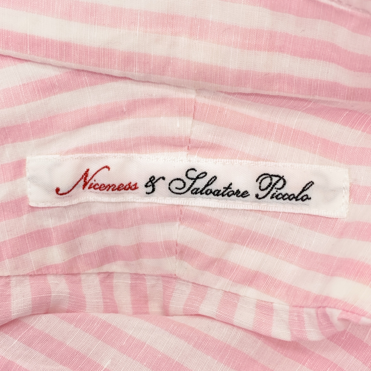 NICENESS / ナイスネス × Salvatore Piccolo / PISANO リネン コットン ストライプシャツ