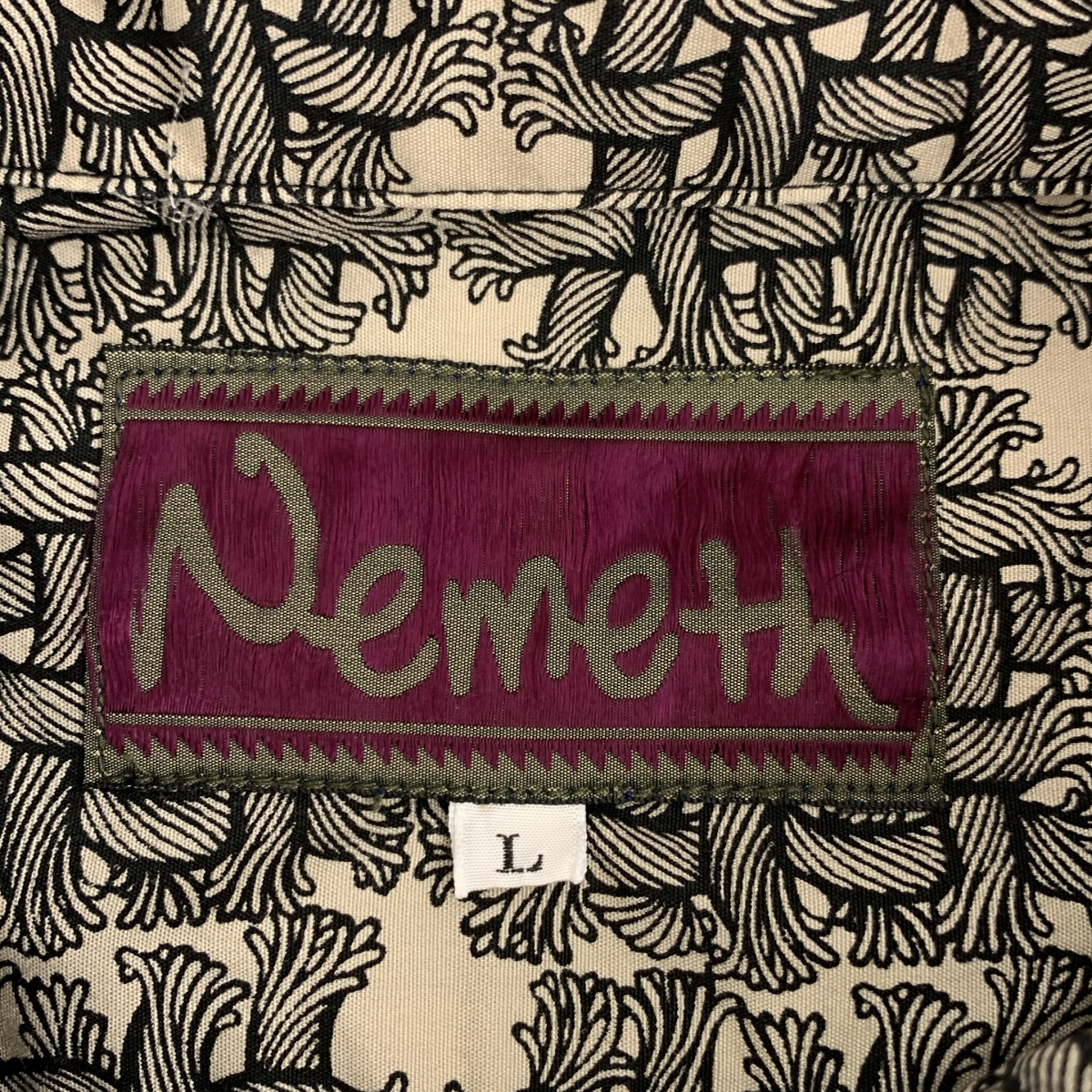 Nemeth / ネメス rope pattern regular collar shirt ロープ柄 シャツ