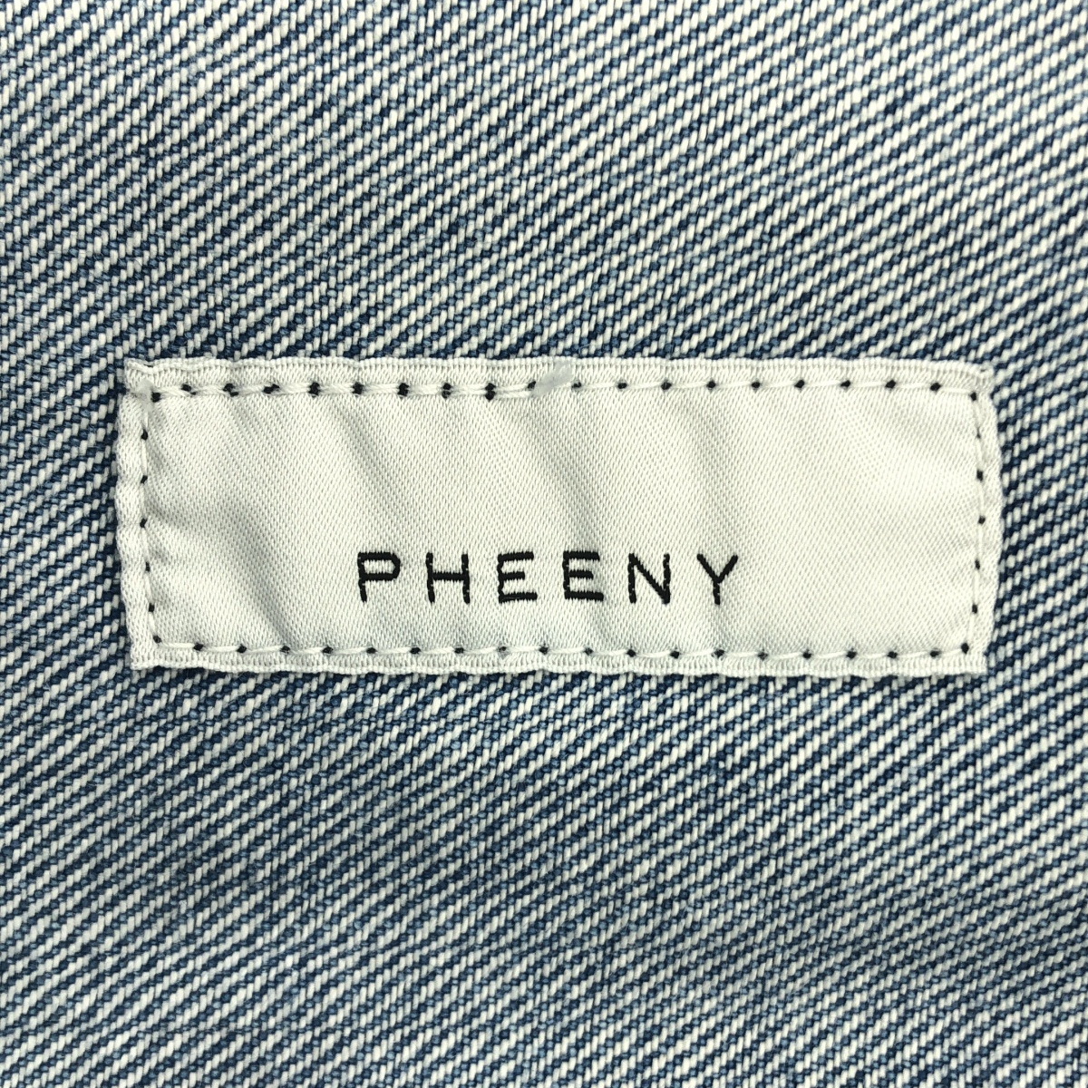 PHEENY / フィーニー ロゴボタン スタンドネック デニム シャツ ジャケット