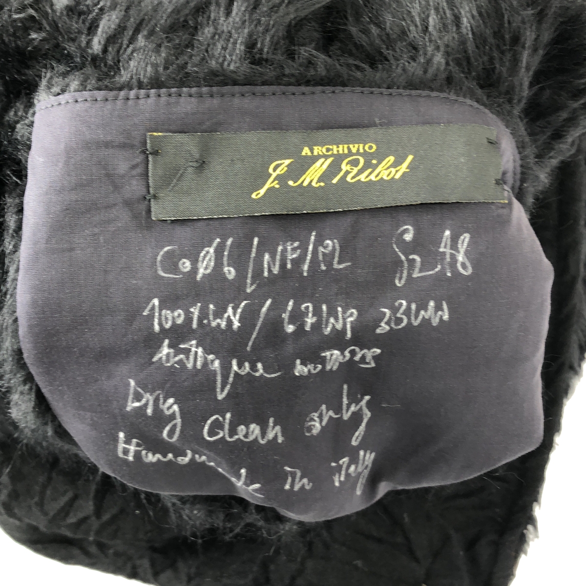 ARCHIVIO J.M.Ribot / アルキビオジェイエムリボット コサージュ ヴィンテージウール ファーコート